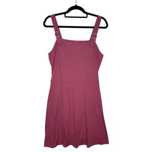 Rue+ Ribbed Sleeveless Mini Overall Dress Size 1X Y2K 2000s Pinafore Academia